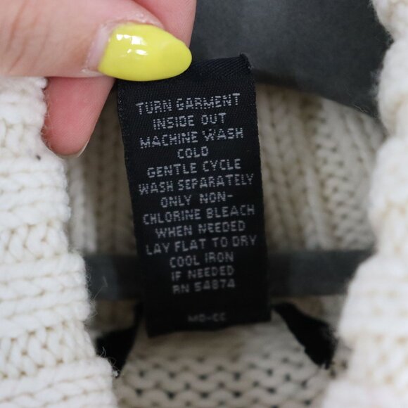 The Limited Wool Sweater Womens M White Grannycore Boho Hippie Transitional Work - Picture 4 of 14